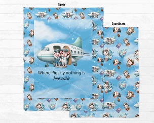 Where Pigs Fly Nothing is impossible  Blanket Panel 